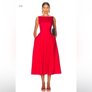 NWOT Helsa Stretch Cotton Sateen Midi Dress Small